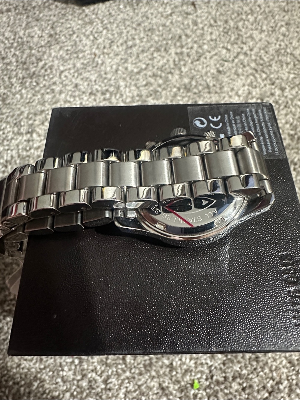 Michael Kors Silver Stainless Steel Chronograph Watch with Link Bracelet - Picture 3 of 3
